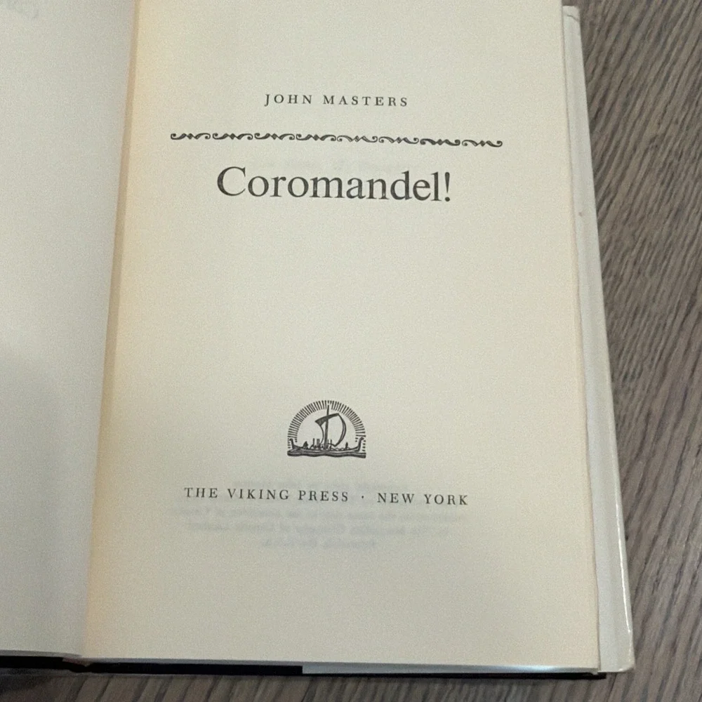 COROMANDEL ! by John Masters‎ 1955 Viking Press hardcover & dust-jacket BCE